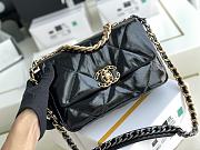 	 Kitlife Chanel 19 Medium Flap Bag Black Shiny Crumpled Calfskin, Gold Tone - 26cm - 3