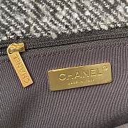 Kitlife Chanel 19 Flap Bag Black / Grey Wool Tweed - 30cm - 6