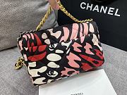 	 Kitlife Chanel 19 Printed Canvas Gold Silver-Tone & Ruthenium-Finish Metal Multicolor - 26cm - 4