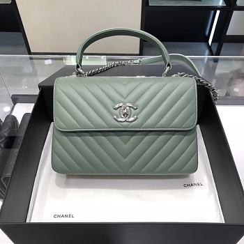 Kitlife Chanel Trendy CC Light Green With Silver Hardware - 17x25x12cm