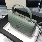 Kitlife Chanel Trendy CC Light Green With Silver Hardware - 17x25x12cm - 3