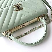 	 Kitlife Chanel Trendy CC Green Mint With Gold Hardware - 17x25x12cm - 3