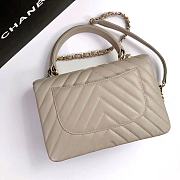 	 Kitlife Chanel Trendy CC Light Taupe With Gold Hardware - 17x25x12cm - 6