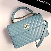 	 Kitlife Chanel Trendy CC Light Blue With Gold Hardware - 17x25x12cm - 1