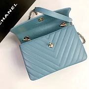 	 Kitlife Chanel Trendy CC Light Blue With Gold Hardware - 17x25x12cm - 5