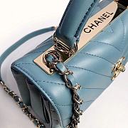 	 Kitlife Chanel Trendy CC Light Blue With Gold Hardware - 17x25x12cm - 2