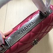 	 Kitlife Chanel Flap Bag With Top Handle Lambskin Pink with Silver Hardware - 25cm - 4