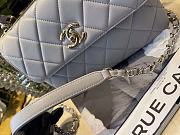 	 Kitlife Chanel Flap Bag With Top Handle Lambskin Light Purple with Silver Hardware - 25cm - 4