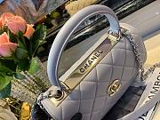 	 Kitlife Chanel Flap Bag With Top Handle Lambskin Light Purple with Silver Hardware - 25cm - 2