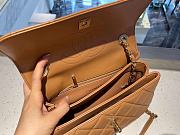 	 Kitlife Chanel Flap Bag With Top Handle Lambskin Brown with Gold Hardware - 25cm - 2