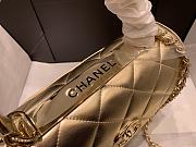 	 Kitlife Chanel Flap Bag With Top Handle Metalic Lambskin - 25cm - 3