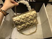 	 Kitlife Chanel Flap Bag With Top Handle Metalic Lambskin - 25cm - 4