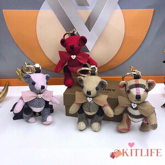 Kitlife Burberry Metallic Cashmere Vintage Check Thomas Bear Keychain (4 colors) - 1