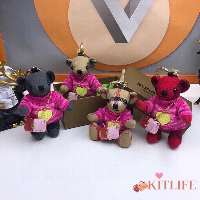 Kitlife Burberry Metallic Cashmere Thomas Bear Keychain (4 colors) - 1