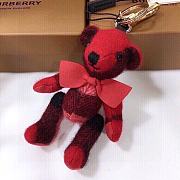 	 Kitlife Burberry Metallic Cashmere Vintage Check Ribbon Thomas Bear Keychain (4 colors) - 4