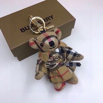 	 Kitlife Burberry Beige Thomas Bear Trend Coat Keychain