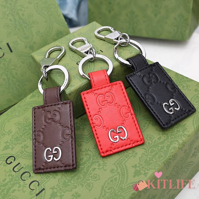 Kitlife Gucci Leather Keychain GG Pattern (3 colors) - 1