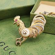 	 Kitlife Gucci Crystal Embellished Rooster Keychain (3 colors) - 4