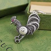 	 Kitlife Gucci Crystal Embellished Rooster Keychain (3 colors) - 2