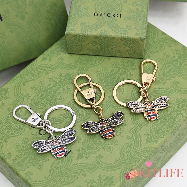 	 Kitlife Gucci Crystal Embellished Bee Keychain (3 colors) - 1