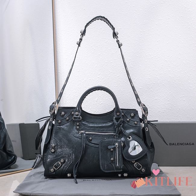 Kitlife Balenciaga Neo Cagole City Bag Black - 38*17*24cm - 1