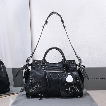 	 Kitlife Balenciaga Neo Cagole City Bag Shiny Black - 38*17*24cm