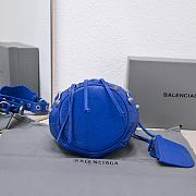 	 Kitlife Balenciaga Le Cagole XS Bucket Bag Metallized With Rhinestones Blue - 15X20X18cm - 6