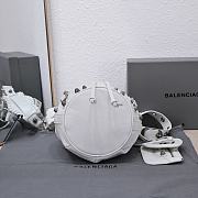 Kitlife Balenciaga Le Cagole XS Bucket Bag Metallized With Rhinestones White - 15X20X18cm - 6