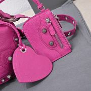Kitlife Balenciaga Le Cagole XS Bucket Bag Metallized With Rhinestones Pink - 15X20X18cm - 3