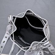 Kitlife Balenciaga Le Cagole XS Bucket Bag Metallized With Rhinestones Light Silver - 15X20X18cm - 6