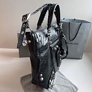 Kitlife Balenciaga Men's Black Le Cagole Tote Bag - 41x35x10 cm - 4