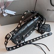 KITLIFE BALENCIAGA MEN'S LE CAGOLE MEN XS FLAP BAG IN BLACK - 24X14X5CM - 3