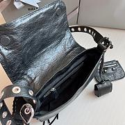 KITLIFE BALENCIAGA MEN'S LE CAGOLE MEN XS FLAP BAG IN BLACK - 24X14X5CM - 2