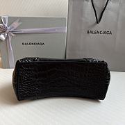 Kitlife Balenciaga Editor S leather Crocodile Embossed black bag - 27x15.5x11cm - 6