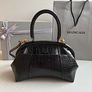 Kitlife Balenciaga Editor S leather Crocodile Embossed black bag - 27x15.5x11cm - 5
