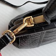 Kitlife Balenciaga Editor S leather Crocodile Embossed black bag - 27x15.5x11cm - 2