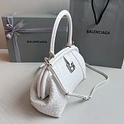 	 Kitlife Balenciaga Editor S leather Crocodile Embossed white bag - 27x15.5x11cm - 6