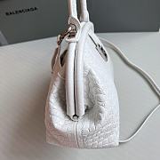 	 Kitlife Balenciaga Editor S leather Crocodile Embossed white bag - 27x15.5x11cm - 4