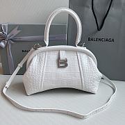	 Kitlife Balenciaga Editor S leather Crocodile Embossed white bag - 27x15.5x11cm - 1