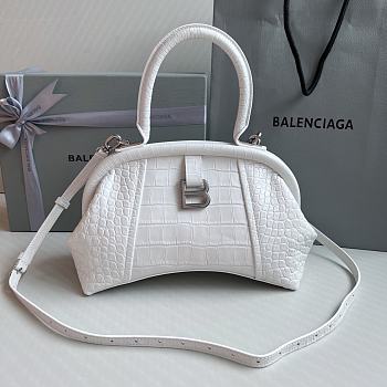 	 Kitlife Balenciaga Editor S leather Crocodile Embossed white bag - 27x15.5x11cm