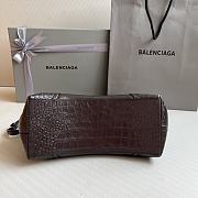 	 Kitlife Balenciaga Editor S leather Crocodile Embossed dark silver bag - 27x15.5x11cm - 3