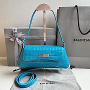 	 Kitlife Balenciaga XX Flap leather shoulder Crocodile Embossed leather bag (6 colors) - 27x4.8x15.5cm - 5