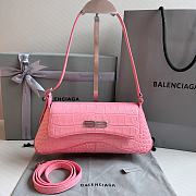 	 Kitlife Balenciaga XX Flap leather shoulder Crocodile Embossed leather bag (6 colors) - 27x4.8x15.5cm - 4