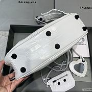 	 Kitlife Balenciaga Le Cagole Small Shoulder White Bag Black Hardware - 33x16x8 cm - 6