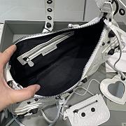 	 Kitlife Balenciaga Le Cagole Small Shoulder White Bag Black Hardware - 33x16x8 cm - 4
