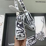 Kitlife Balenciaga Le Cagole XS White Graffiti Lambskin Shoulder Bag - 26×7×16cm - 2