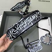 	 Kitlife Balenciaga Le Cagole XS Black Graffiti Lambskin Shoulder Bag - 26×7×16cm - 5