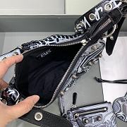 	 Kitlife Balenciaga Le Cagole XS Black Graffiti Lambskin Shoulder Bag - 26×7×16cm - 3
