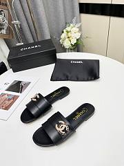 Kitlife Chanel logo CC Slides Black 000 - 5