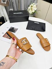 Kitlife Chanel logo CC Slides Beige 000 - 4